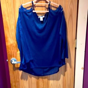 Off the shoulder dress blouse